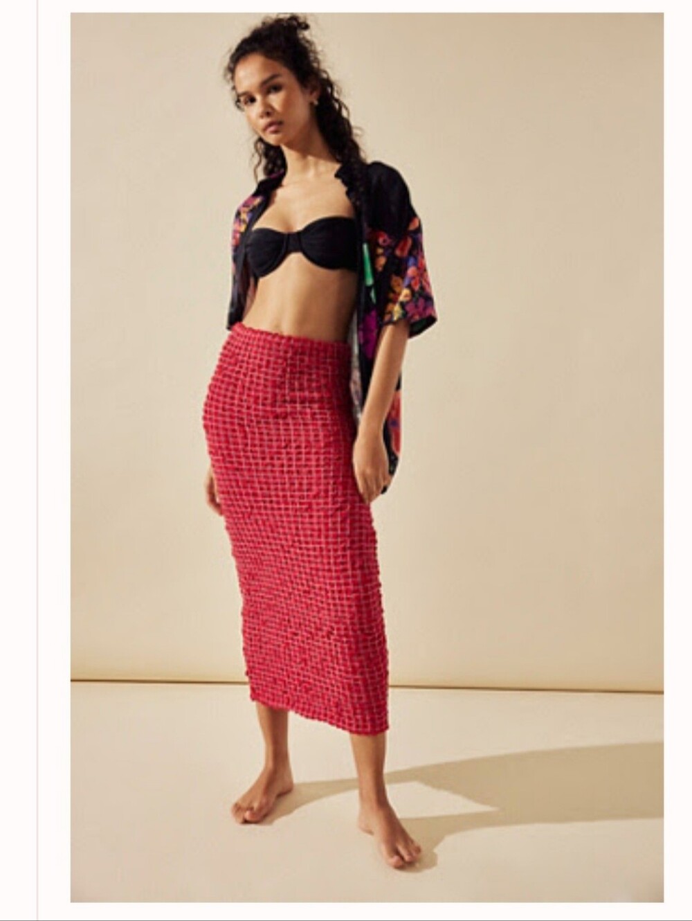 Free People Standput Smocked Midi